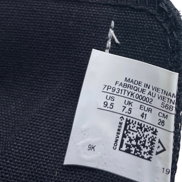 Converse Ctas Lift Platform Leather Shoes Low Momen's Black Custom 568162C-WWB - Picture 8 of 9